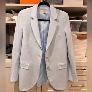 Michael Kors Light Blue Single-Breasted Blazer